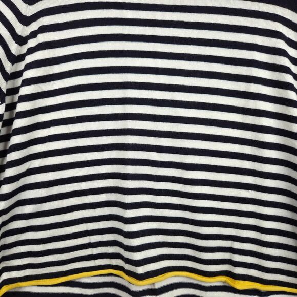 ZARA KNIT Women's Short Sleeve Striped Top Size Medium Viscose Blend Multicolor - Picture 4 of 10
